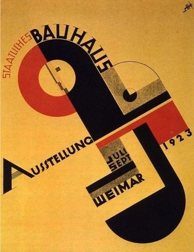 Bauhaus Exhibition in Weimar 1923, Poster: Joost Schmidt, Source: Wikimedia Commons