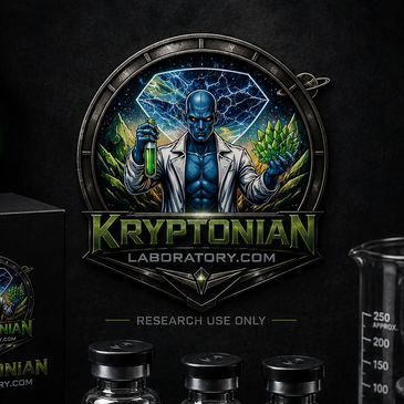 Kryptonian Laboratory research vials and syringe.