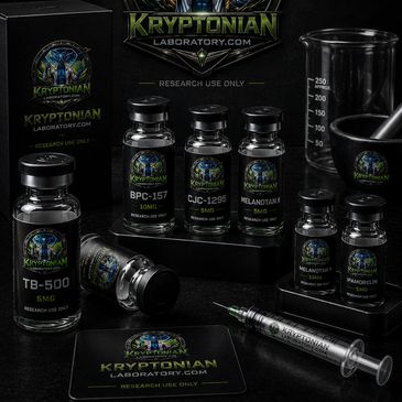 Kryptonian Laboratory research vials and syringe.