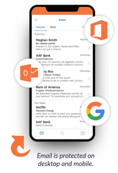 Managed EMAIL can run on any email client, Office365, GoogleMail or Exchange