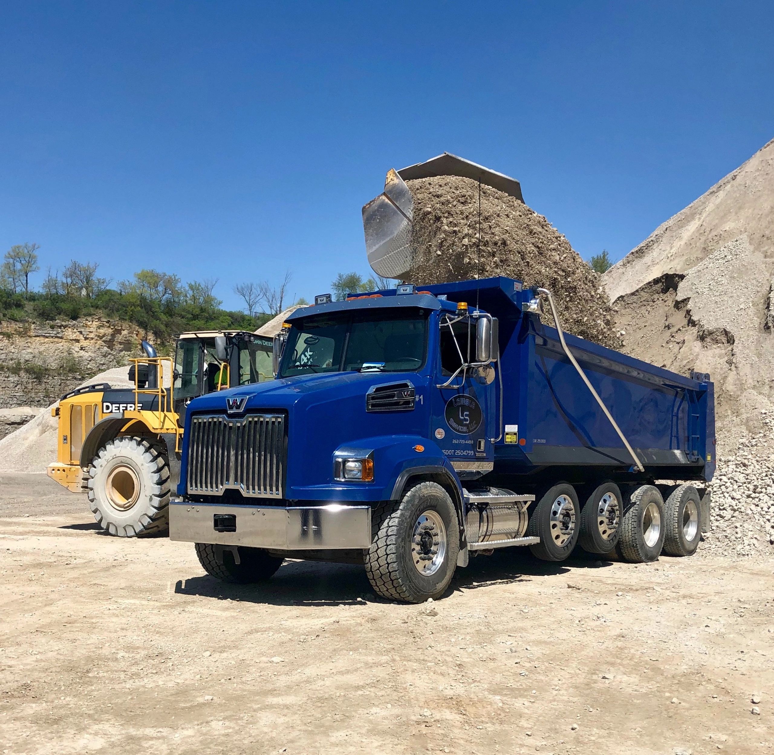 Trucking various types of aggregate is offered for excavation and grading projects in South East WI.