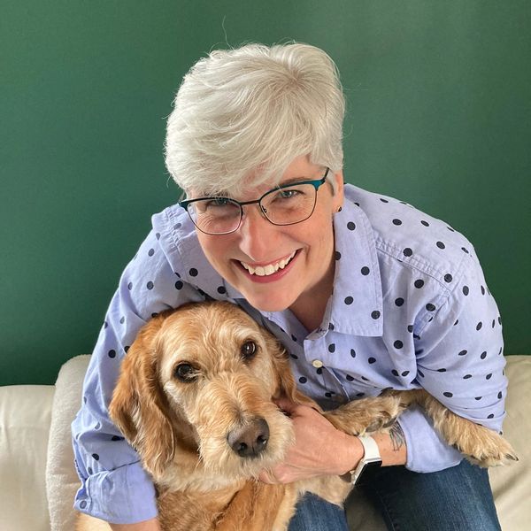 Marj Clark, 5-Star CT real estate agent with her dog Luna