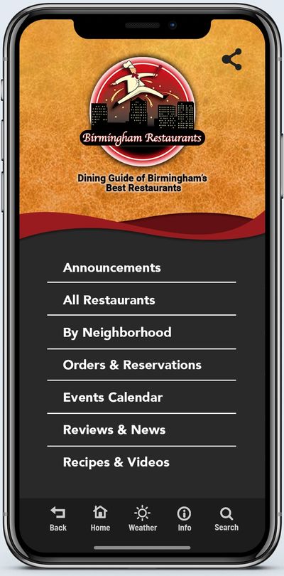 Birmingham Restaurants App 