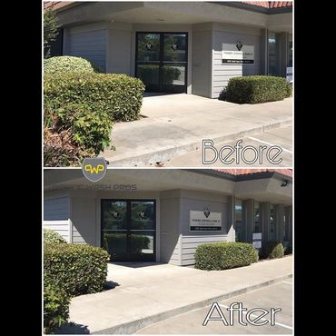 Front sidewalk cleaning.