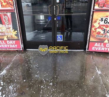 Store front wash to give it a more inviting and cleaner appearance.