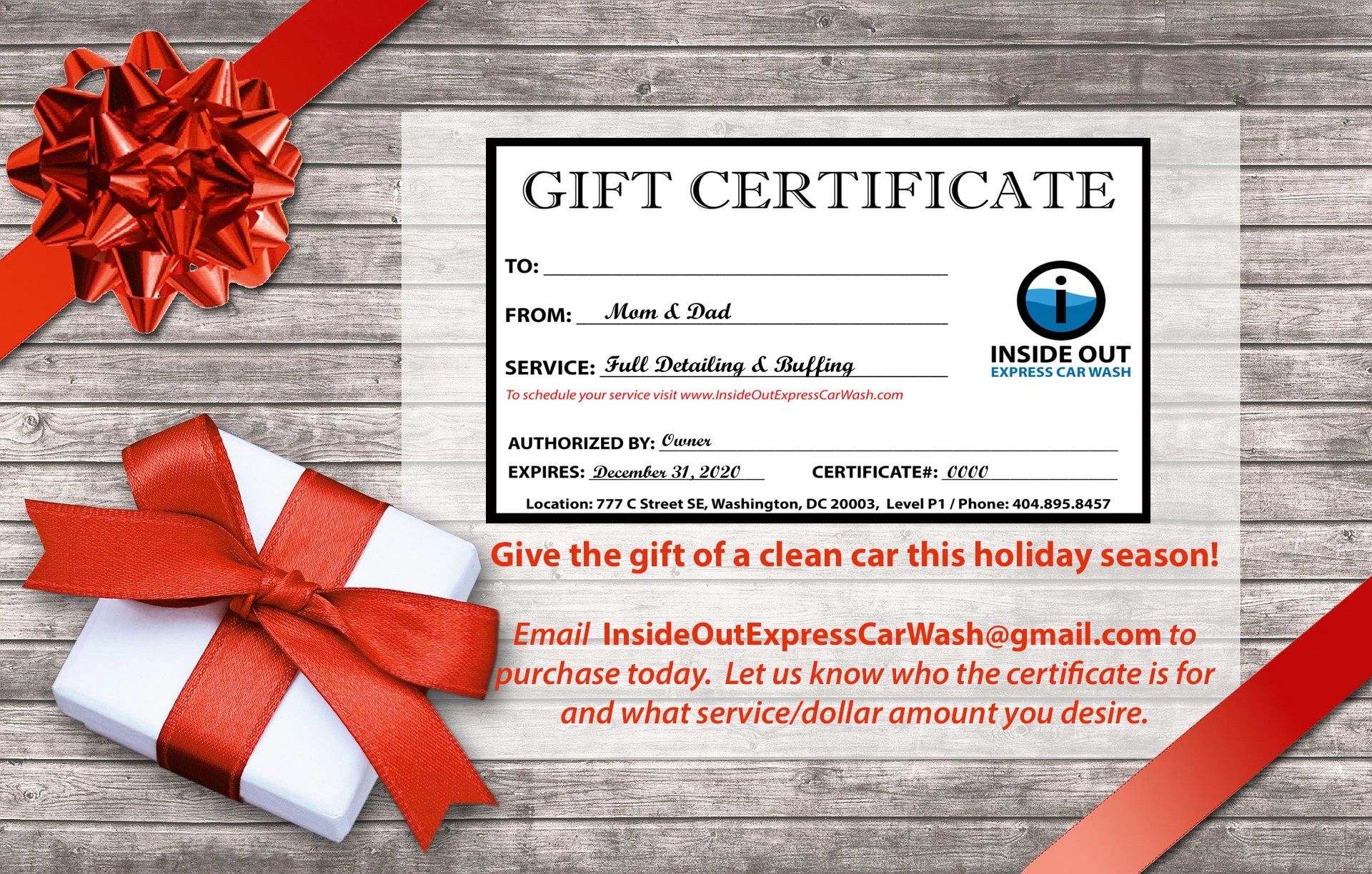 HOME Inside Out Express Car Wash