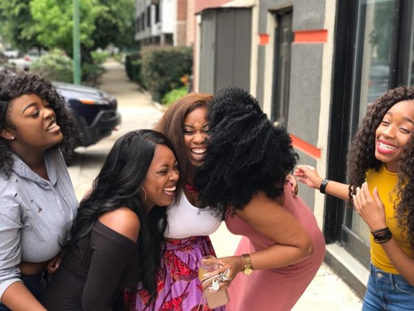 group of african american friends