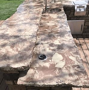 Concrete Countertop for outdoor kitchens.