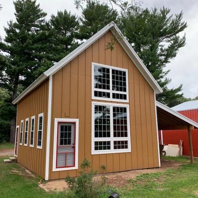 Gregory Contracting - brown A-frame house construction