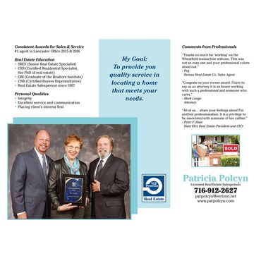 REALTOR brochure designed for Pat Polcyn.