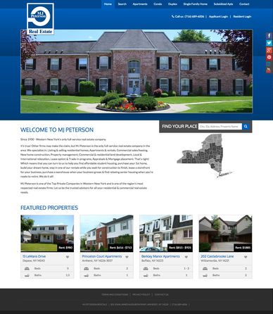 MJ Peterson real estate website designed by Amanda Poreda.