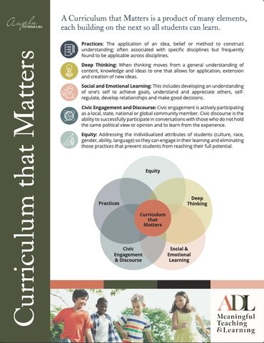 Angela Lalor curriculum that matters infographic.
