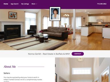 Screenshot of realtor website for Nonna Gerikh