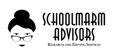 Schoolmarm Advisors book editor logo by Ace of Spade Design.