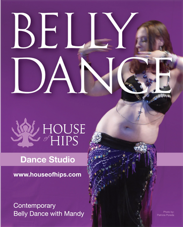 Belly dance poster designed for House of Hips.