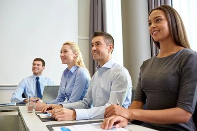 Participants in a social media training class in Buffalo NY.