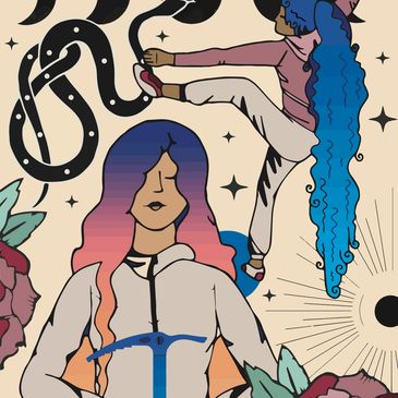 Climbing spirit deck art from the Skybound Traveler.