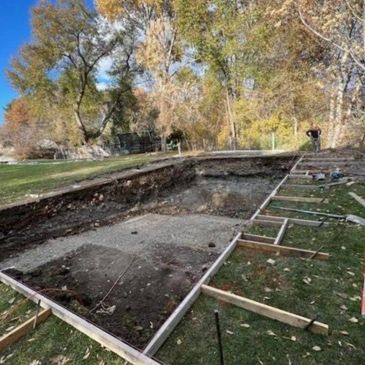 Pool under construction