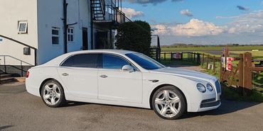 Leicester Platinum Chauffeurs Bentley Flying Spur at Leicester Airport