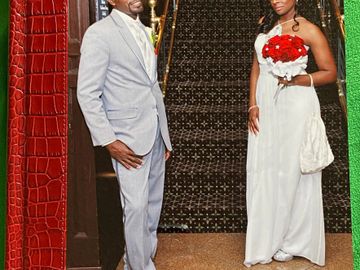 Wedding Album Metal and Exotic Leather Cover