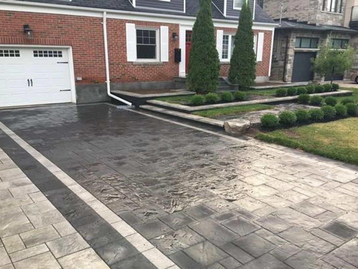 Image shows new driveway installed by our team in York Toronto