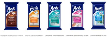 PRESTO HOUSEHOLD WIPES DISTRIBUTED BY SENSATION TRADING LLC DUBAI UAE