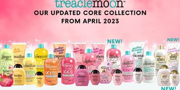 Treacle Moon personal care, body wash, hand wash, body scrub, hand cream, bath salts.