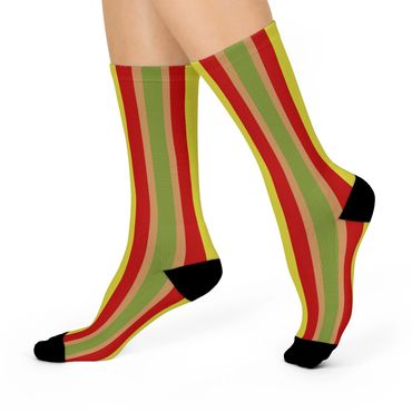 Cushioned Crew Socks : 1950s stripes