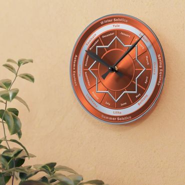Acrylic Wall Clock : Pagan calendar wheel