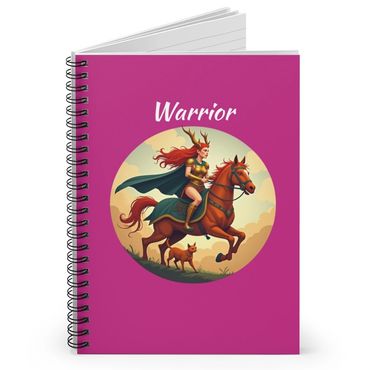 Themed Spiral Notebook - Female warrior