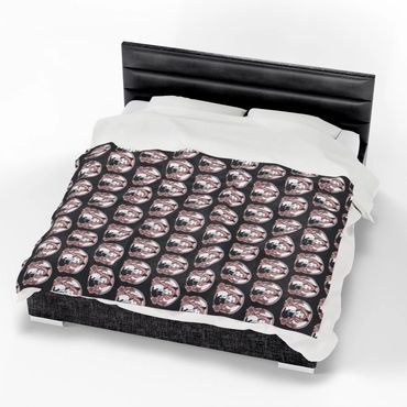 Cozy Velveteen Plush Blanket - A cat woman