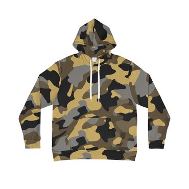 Men's Hoodie - Black gray brown tan