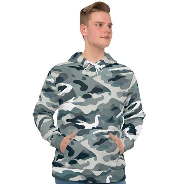 Men's Hoodie -Dark winter camouflage