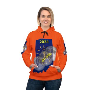 2024 eclipse path across Indiana orange