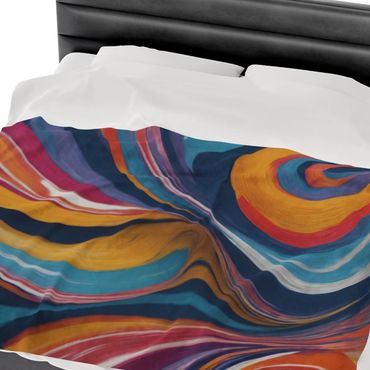 Plush comforter swirl pattern