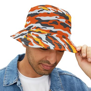 Bucket hat: Yel Org Blk Wyt