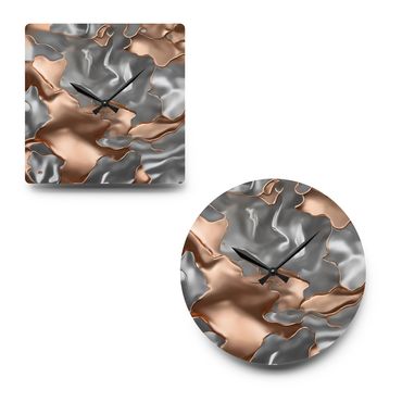 Copper and silver clock