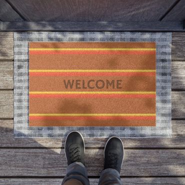 1970s style door mat.