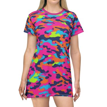 Dress t-shirt: Neon camouflage