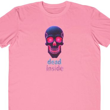 Men's Lightweight Fashion Tee - 'Dead Inside' Skull Graphic T-Shirt