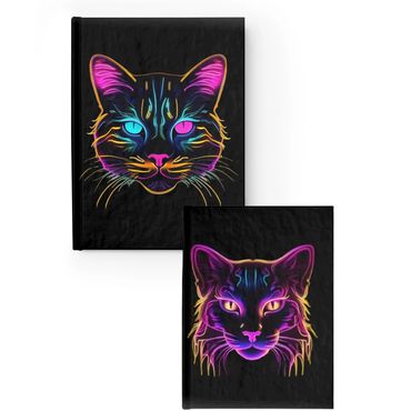 Neon cat journal