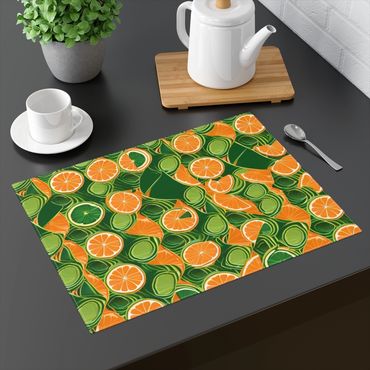 Orange and green placemant