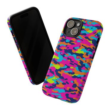 Phone case neon camouflage