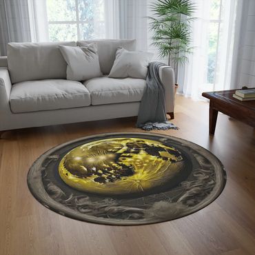 Golden moon rug