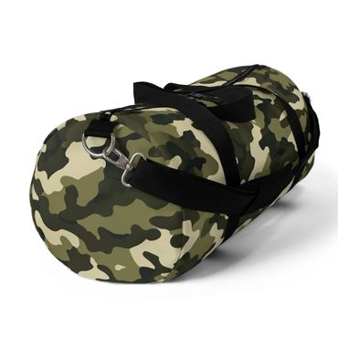 Duffel Bag: Green camouflage