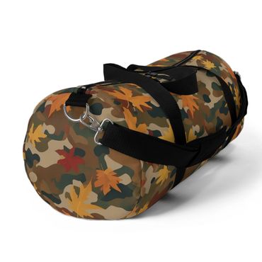 Duffel Bag: Autumn leaf camouflage