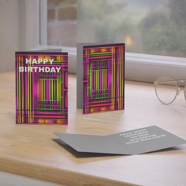 Neon birthday card