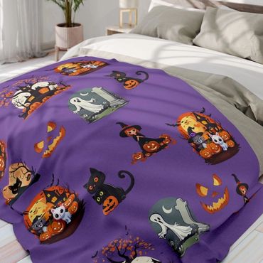Halloween fleece blanket