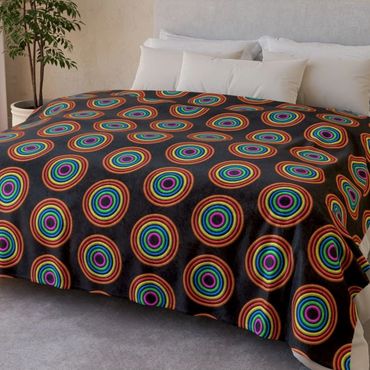 neon circles blanket