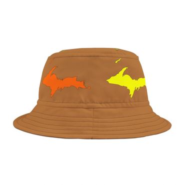 bucket hat UP red org yel grn